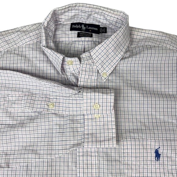 Ralph Lauren Mens Button‎ Up Shirt Size 16.5 34/35 Yarmouth Plaid Long Sleeve - Picture 1 of 11